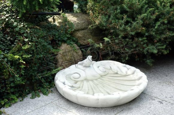 Vogel Tränke Skulptur Design Figur Statue Garten Figuren Statuen