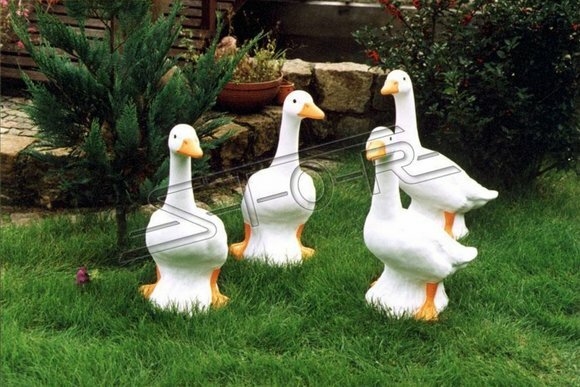 Garten Dekoration Ente Statue Skulptur Figuren Skulpturen Designer Figur