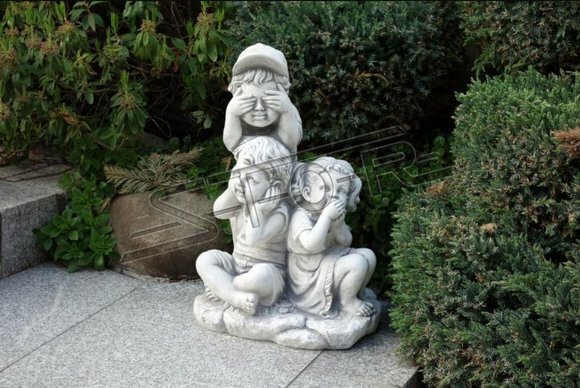 Figur Skulptur Spielende Kinder Garten Skulpturen Figuren Statuen Statue