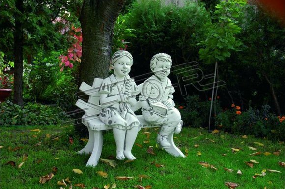 Junge Sitzende Figur Statue Figuren Skulptur Statuen Garten Dekoration
