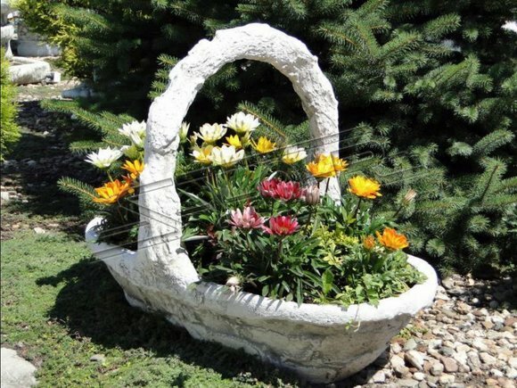 Blumenkübel Pflanz Kübel Dekoration Figur Blumentöpfe Garten Vasen 265