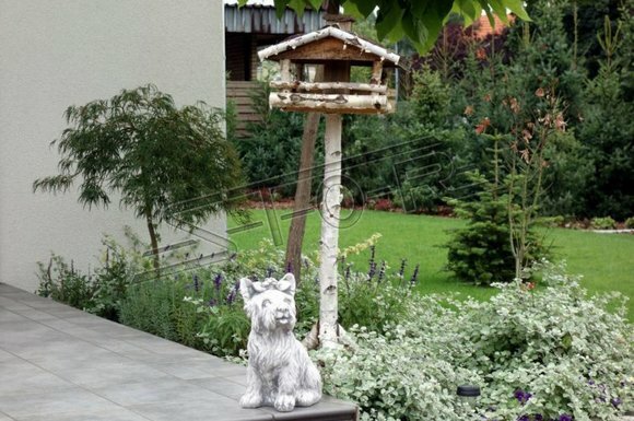 Garten Dekoration Hund Terrasse Stein Figuren Figur Daisy Statue Skulptur