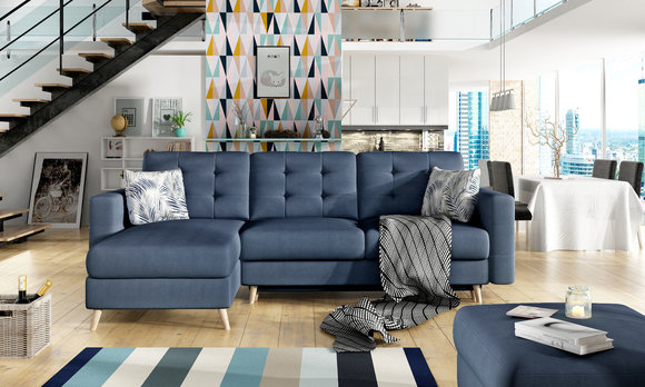 Design Ecksofa Schlafsofa Bettfunktion Couch Leder Polster Textil Sofas Neu 8293