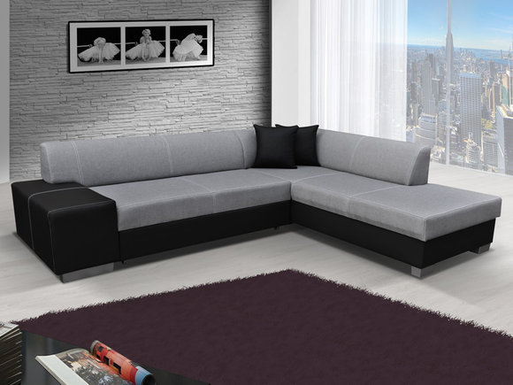 Design Ecksofa Schlafsofa Bettfunktion Couch Leder Textil Polster Sofas Neu