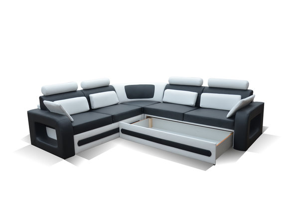 Schlafsofa Sofa Polster Wohnzimmer Ecksofa Textl Sitz Garnitur Funktions