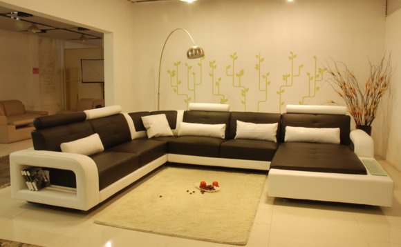 Ecksofa Polster Couch Sofa Wohnlandschaft Sitz Eck Garnitur Leder Textil