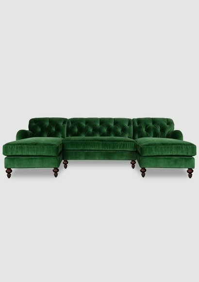 Wohnlandschaft Chesterfield Sofa U Form Couchen Polster Ecksofa