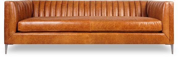 Sofa 3 Sitzer Couch Chesterfield Polster Sitz Garnitur Leder Hellbraun