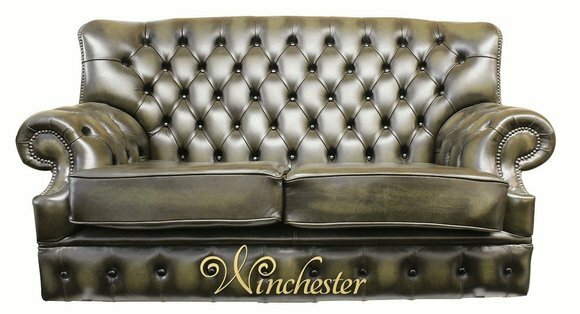 Sofa 2 Sitzer Chesterfield Kunstleder Polster Design Luxus Couch
