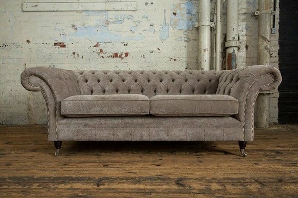 Sofa Luxus Textil Chesterfield Couch Sofas Polster 3 Sitzer Garnitur