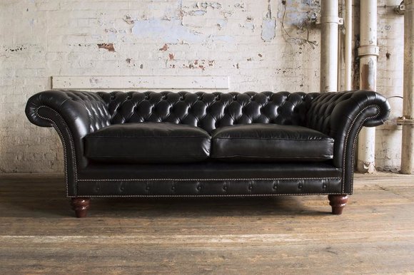 Ledersofa Chesterfield Designer Couchen Sofa Polster 3 Sitzer