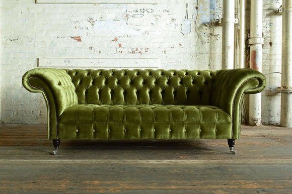 XXL Big Sofa 3 Sitzer Couch Chesterfield Polster Sitz Garnitur Leder