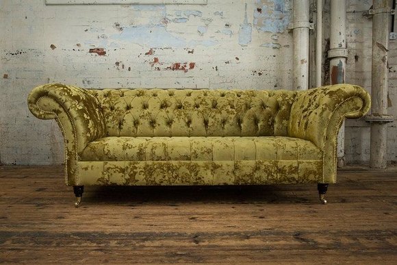 XXL Big Sofa 3 Sitzer Couch Chesterfield Polster Sitz Garnitur Leder