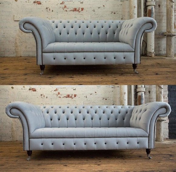 Designer New Polstersofas Luxusstoffe Chesterfield Sofa 3 Sitzer