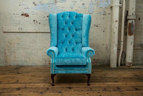 Chesterfield Sofa Sessel Couch Polster 1 Sitzer Textil Leder Ohrensessel Polster