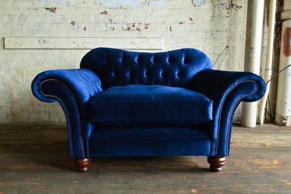 Chesterfield Design Sofa Sessel Couch Polster Luxus Textil Couchen