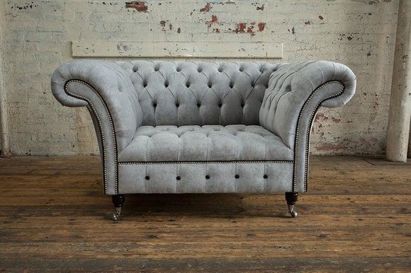Sessel 1 Sitzer Polstersofas Klassische Chesterfield Stuhl der Premium