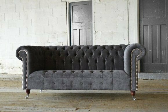 Design Chesterfield Stoff Couch Sofa Polster Sofas Neu Sofa 3 Sitzer