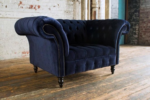 Chesterfield Design Sofa Sessel Couch Polster Luxus Klassische Textil