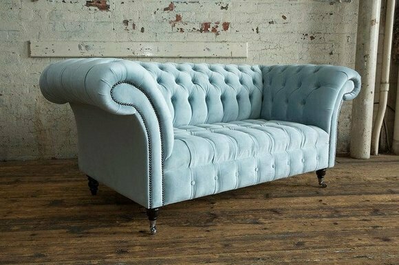 Chesterfield Leder Couch Sofa 2 Sitzer Polster Sofas Design Luxus