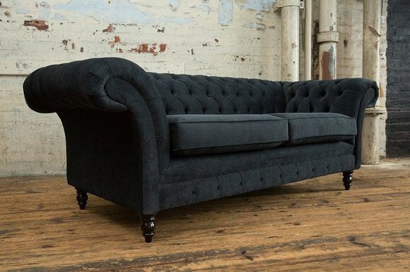 Klassische Chesterfield Polster Sofa Couch 3 Sitzer Sofas Couchen