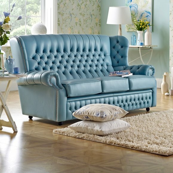 Klassische Leder Sofa Couch Polster 3 Sitzer Leder Sofas Couchen