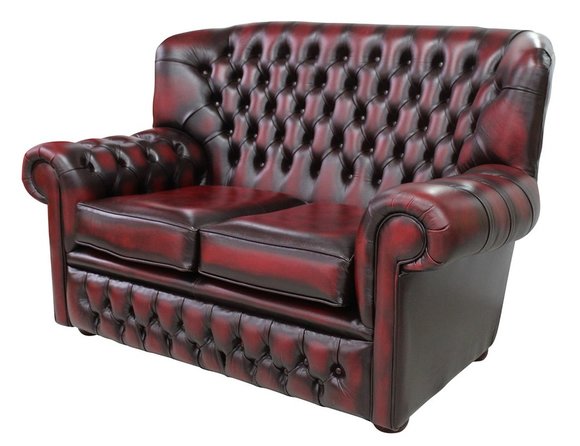 Chesterfield Neu Luxus 2 Sitzer Couch Polster Sofa Premium Kunstleder Couchen