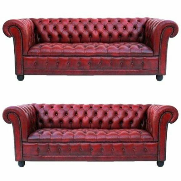 Chesterfield Sofagarnitur 3+3 Sitzer Couch Polster Garnituren