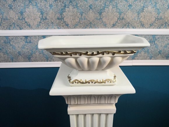 Design XXL Obst Schale Vase Ellipse Vasen Antik Schalen Deko Dekoration