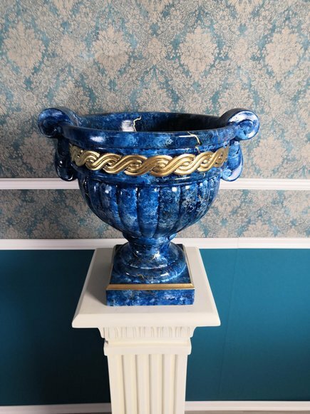 Design XXL Obst Schale Vase Ellipse Vasen Antik Schalen Deko Dekoration