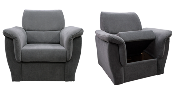 Moderner Sessel Fernseh Sofa 1 Sitzer Couch Designer Textil Sofas Polster Neu