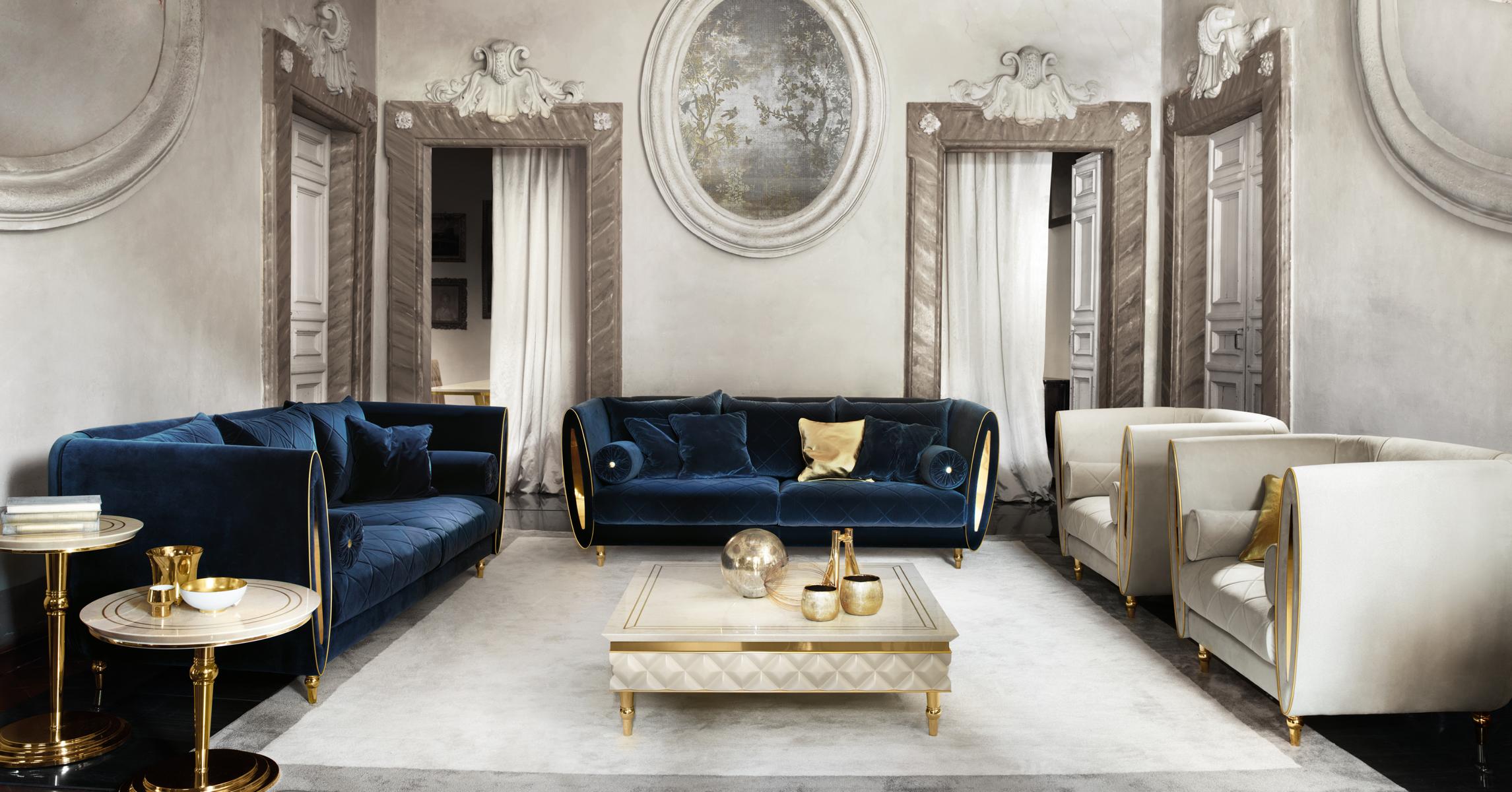 Luxus Klasse 3+2 Italienische Möbel Sofagarnitur Couch Sofa Neu
