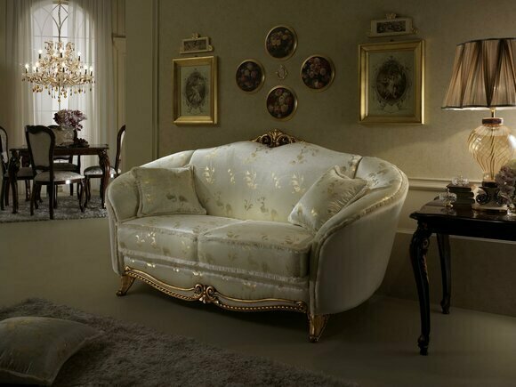 Klassische 2 Sitzer Couch Polster Sofa Sitz Couchen Italien Design arredoclassic