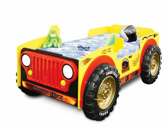 Schlafzimmer Kinderbett Betten Kinder Zimmer JEEP Auto Kindermöbel + Matratze