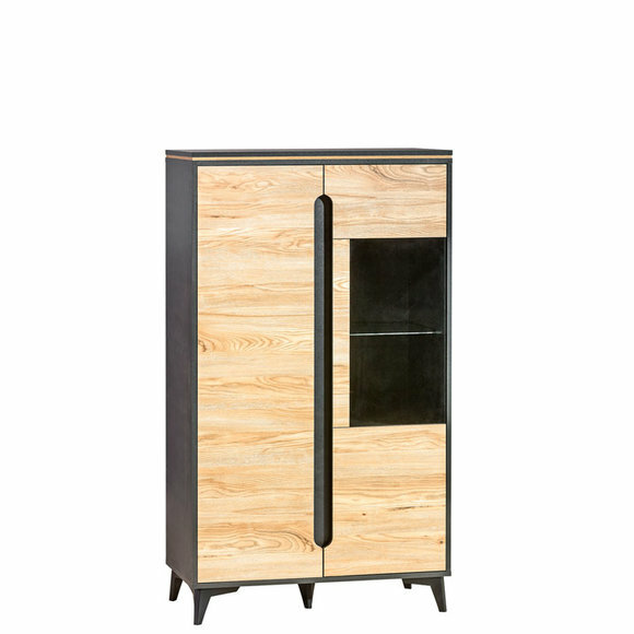 Vitrine Hochschrank Glas Schrank Vitrinen Regal Holz JVMöbel Wohnzimmer