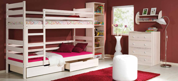 Doppelstock Bett Etagen Betten Hochbett Echtes Holz Kinder & Jugend Zimmer