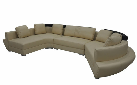 Runde Eck Sofa Couch Polster XXL Big Rund Couchen Wohnlandschaft
