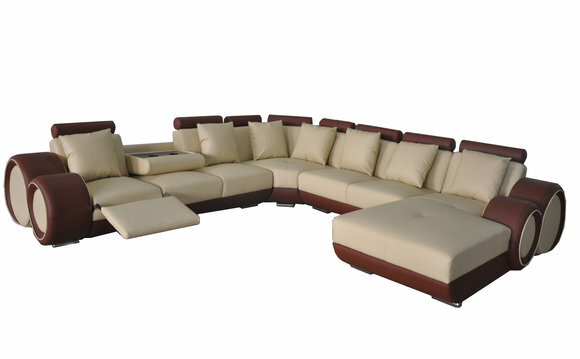 Couch Eck Sofa Leder Eck Garnitur Ecke Landschaft Polster Design Wohn