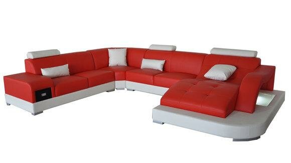 Leder Eck Sofa Eck Wohnlandschaft Garnitur Design Modern Couch Sofas