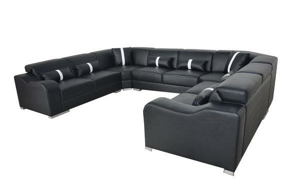Leder Couch Polster Sitz Design Modern Eck Garnitur Sofa U Form