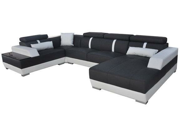 Ledersofa Wohnlandschaft Eck Garnitur Design Modern Sofa UForm