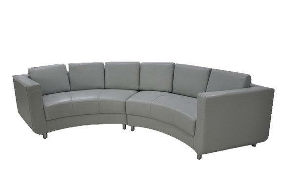 Rund Sofa Wohn Möbel Leder Sofas Couchen Polster Sitz Runde