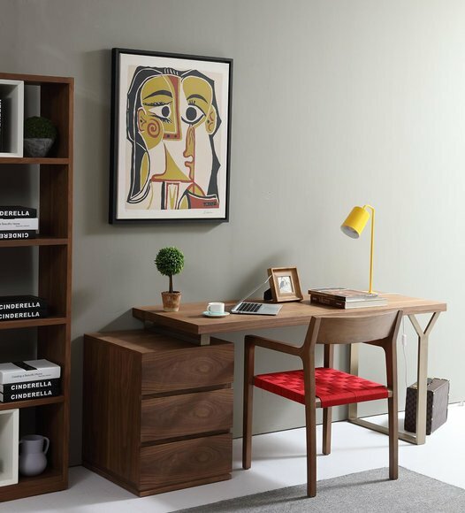 Schreibtisch Tisch Sekretär Büro Holz Tische inkls kleine Kommode Office