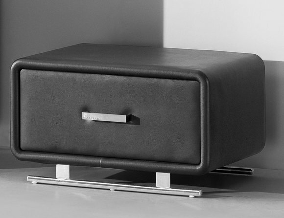 Nacht Tisch Konsole Beistell Designer Zimmer Leder Metall Tische Konsolen