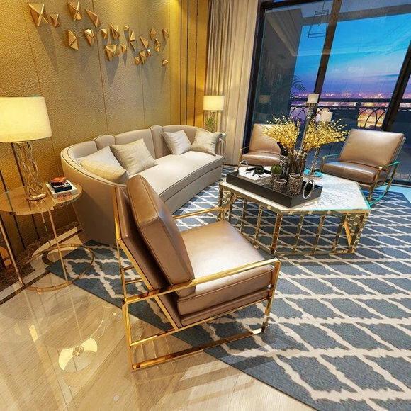 Sofa Polster Sitz Couch Garnitur Leder Wohnzimmer Sofas Set 3tlg Hocker 3+1+1