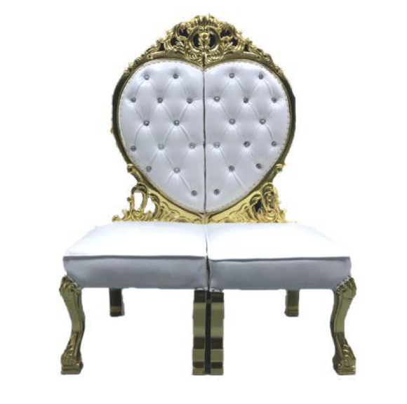 Chesterfield Thron Sessel Königlicher Polster Samt Liebe Herz Antik Stil Stühle