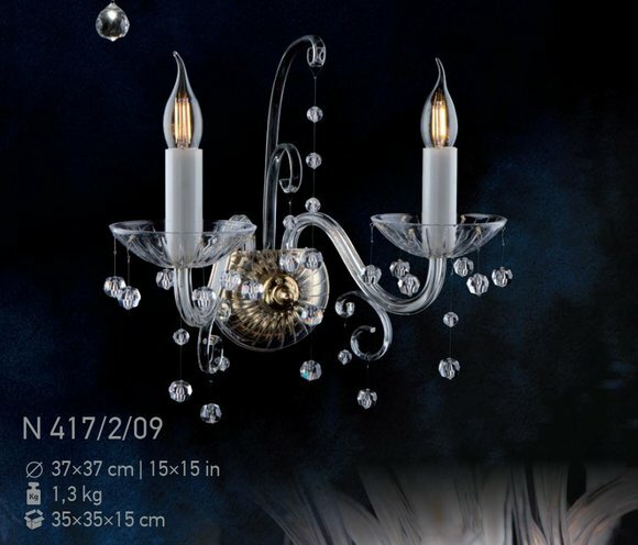 Doppel Wandlampe Leuchte Kristall Edle Kronleuchter Wand Leuchten Lampen