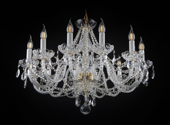 Decken Pendel Kerzen Kristall Kronleuchter Luster Lampe Leuchte Handarbeit