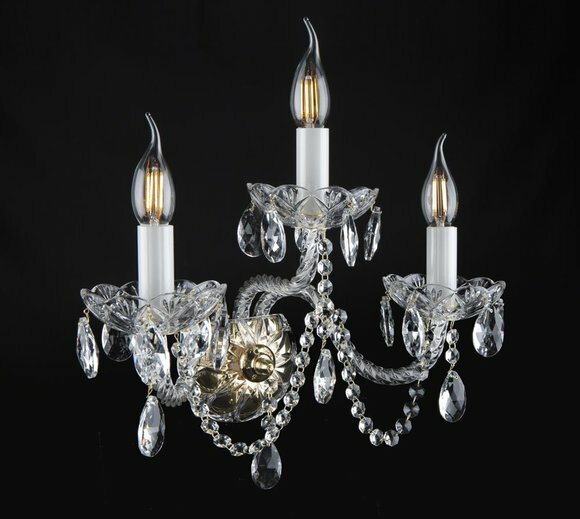 Wandleuchte Bohemia Luster Antik Stil Kronleuchter Wand Lampen Wandlampe