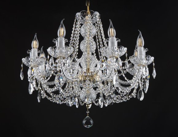 Lampe Luster Hänge Kronleuchter Leuchte Bohemia Lampen Kristall Decken